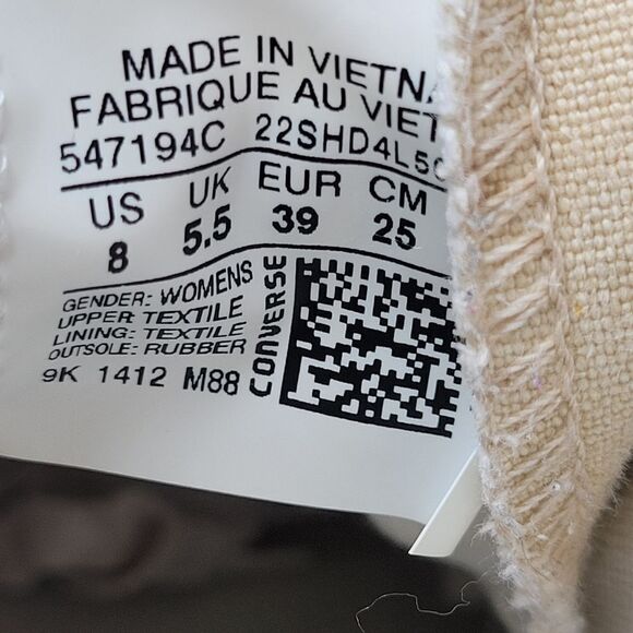 Converse Chuck Taylor All Star Lux Mid Hidden Wedge Sneaker Shoes Size8 - Picture 10 of 12